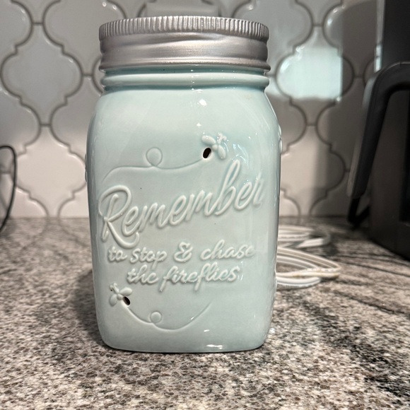 Scentsy Other - Scentsy Light Mint Ceramic Mason Jar Wax Warmer - Chasing Fireflies